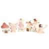 DECORATIONS A POSER FAIRY WORLD PAPIER ROSE PASTEL X6