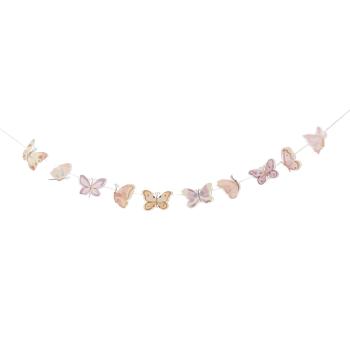 GUIRLANDE FAIRY WORLD PAPIER ROSE PASTEL 10CMX1,5M
