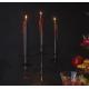 BOUGIES FLAMBEAU NOIRES ENSANGLANTEES CIRE COULANTE ROUGE 25CMX2