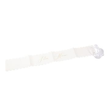 ECHARPE DENTELEE FUTURE MAMAN BLANC ET OR 10CMX1M50 