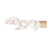GANTS BLANC COURT EN DENTELLE