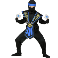COSTUME NINJA BLEU AVEC ARMES T.11-13 ANS
