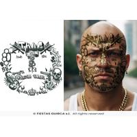 TATOUAGE VISAGE GANG 30X13CM