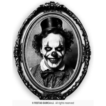AUTOCOLLANT CADRE CLOWN 30X23CM