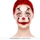 STICKER CLOWN GLITTER FACE 