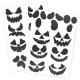 STICKERS 17 VISAGES HALLOWEEN 