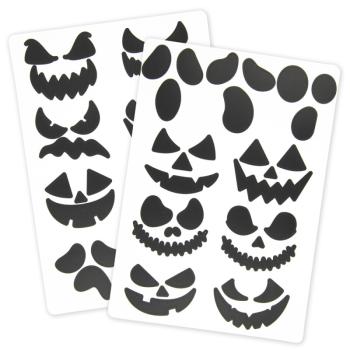 STICKERS 17 VISAGES HALLOWEEN 