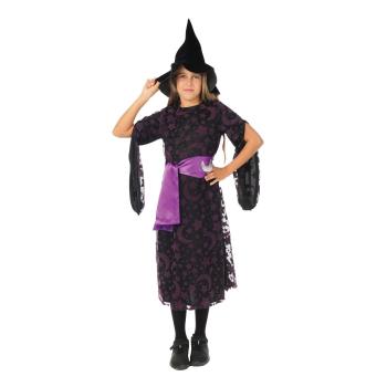 COSTUME SORCIERE CELESTE NOIR ET VIOLET T.7/9 ANS