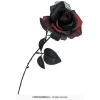 ROSE ROUGE ET NOIRE 40CM