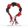 SERRE TETE FLEURS ROUGE ET NOIRE