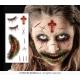 TATOUAGE VISAGE EXORCISTE 30X13CM