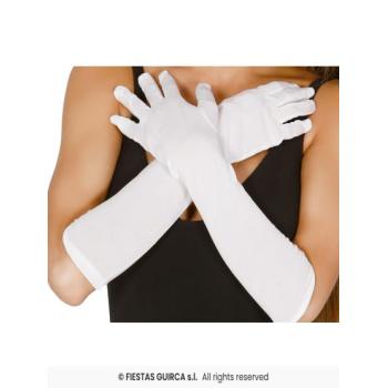 PAIRE DE GANTS BLANC 45CM