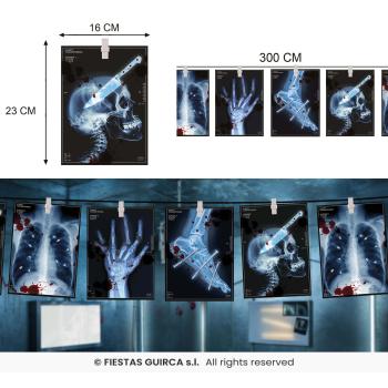 GUIRLANDE RADIOGRAPHIQUE 16X22CM EN PAPIER 3M