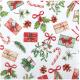 SERVIETTES BOUQUET NOEL MULTICOLORE 33X33CM X20