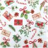 SERVIETTES BOUQUET NOEL MULTICOLORE 33X33CM X20