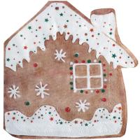 SERVIETTES NOEL MAISON PAIN EPICES 30X33CM X20