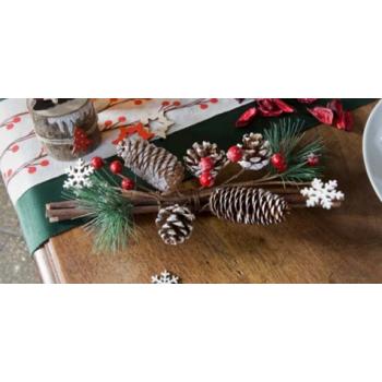 GRAND FAGOT AVEC POMMES DE PIN (9x30x8cm)