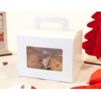 BOITE A GATEAU/MACARON AVEC ANSE 10,5X7,5X7,7CM  X3