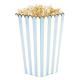 BOITES A POP CORN BLEU PASTEL ET OR X8