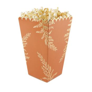 BOITES A POP CORN TERRACOTTA ET OR X8