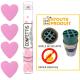CANON A CONFETTIS PAPIER COEURS ROSES 40CM