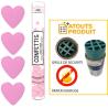 CANON A CONFETTIS PAPIER COEURS ROSES 40CM