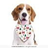 FOULARD BLANC DECO DE NOEL POUR CHIEN