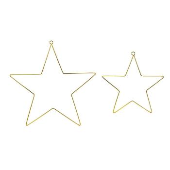 DECORATION EN METAL A SUSPENDRE ETOILE X2 (20 et 28CM)