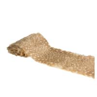 CHEMIN DE TABLE FOURRURE DAIM MARRON/BLANC 20CMX2M