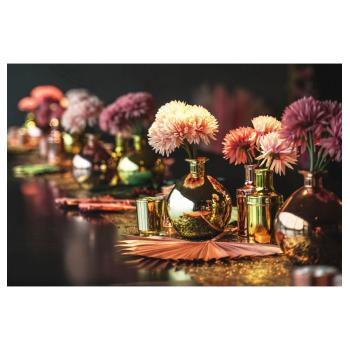 VASE BOULE OR METAL 12.5X14.5CM