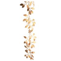GUIRLANDE FEUILLES LAURIER OR/BAIES/ 150X20CM