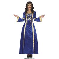 COSTUME MEDIEVAL BLUE LADY T.XL