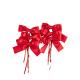NOEUDS TISSU ROUGE 7X7CM  X6