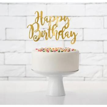 CAKE TOPPER HAPPY BIRTHDAY OR 22.5CM