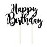 CAKE TOPPER HAPPY BIRTHDAY NOIR 22.5CM