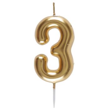 BOUGIE OR CHIFFRE 3