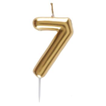 BOUGIE CHIFFRE OR 7