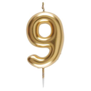 BOUGIE CHIFFRE OR 9