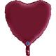 BALLON ALU COEUR CERISE SATIN 18"46CM