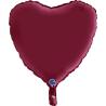 BALLON ALU COEUR CERISE SATIN 18"46CM