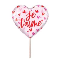 BALLON ALU COEUR "JE T'AIME" 46CM
