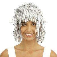 PERRUQUE DISCO METALLIQUE ARGENT