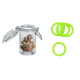 Petit bocal verre 6.5CL vert anis x12