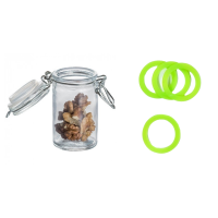 Petit bocal verre 6.5CL vert anis x12