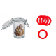 Petit bocal verre 6.5CL rouge x12