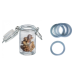 Petit bocal verre 6.5CL joint gris x12