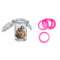 Petit bocal verre 6.5CL fuchsia x12