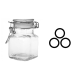 Bocal carré verre 11CL noir x12