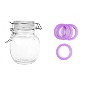 Bocal rond verre 11CL joint parme x12