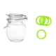 Bocal rond verre 11CL joint vert anis x12